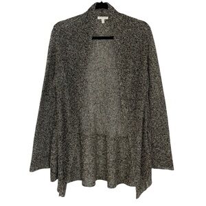 Eileen Fisher Linen Knit Drape Open Front Cardigan Sweater Size Medium